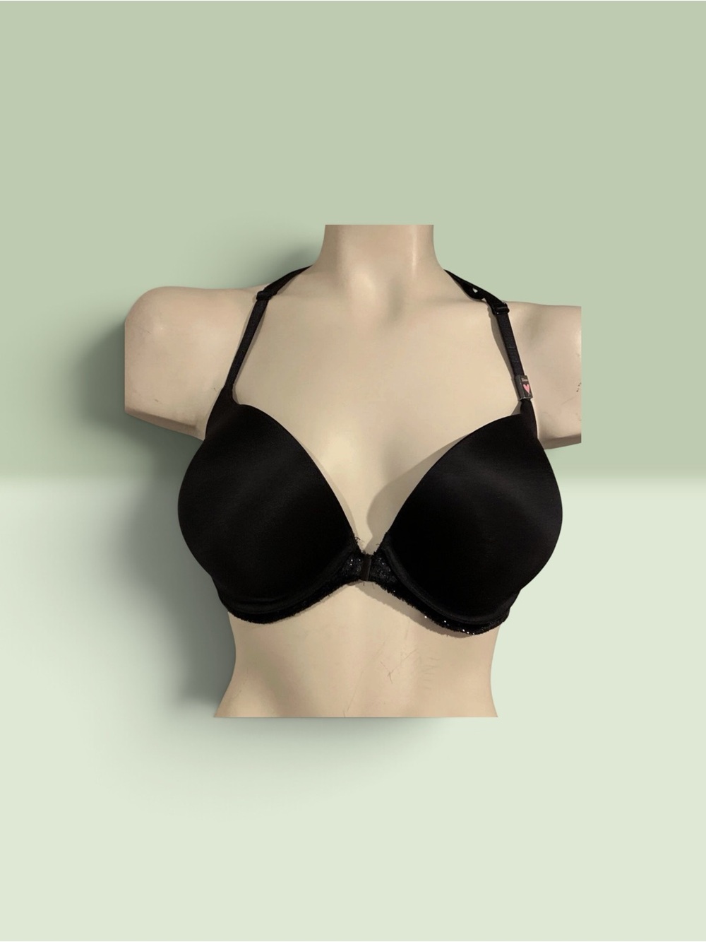 Victoria's Secret VERY SEXY T-Back Push-UP Suede Studded Bra ~ Size 32DDD